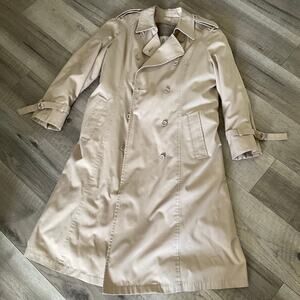 Trench Coat vintage London fog with zipper lined insert woman’s 14 petite